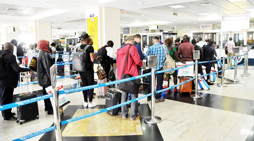 Porter services at Entebbe International airport in Uganda